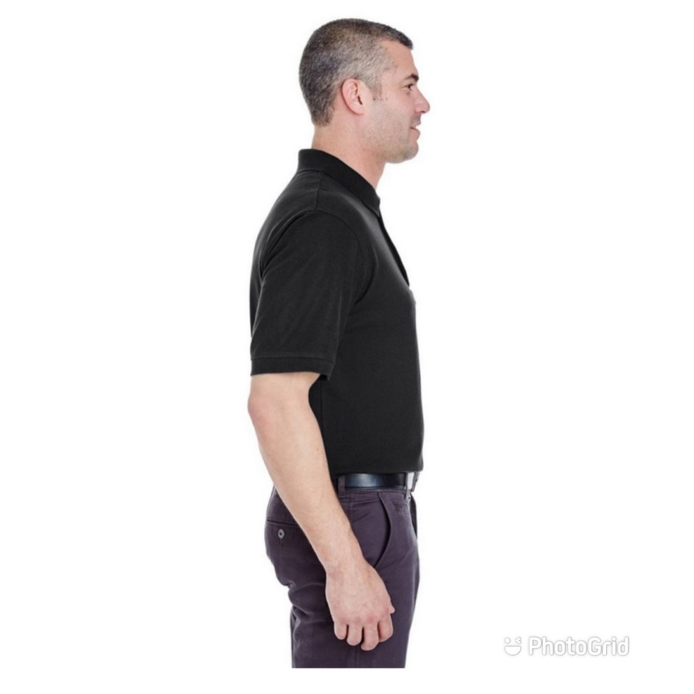 Ultraclub Men's Whisper Pocket Pique Polo - Picture 3 of 5